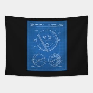 Bowling Ball Patent - Bowler 10 Pin Bowling Art - Blueprint Tapestry