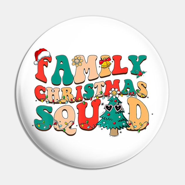 Groovy Family Christmas Squad Santa Hat Xmas Pajamas Pin by Mitsue Kersting