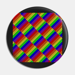 Gay Flag Pattern Pin