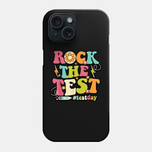 Rock The Test Testing Day Groovy Motivational Phone Case