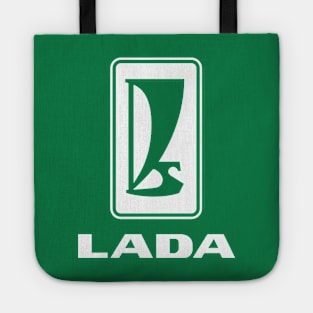 Lada logo 1980s (white) Tote