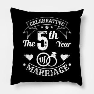 Celebrating The 5th Year Of Marriage Pillow