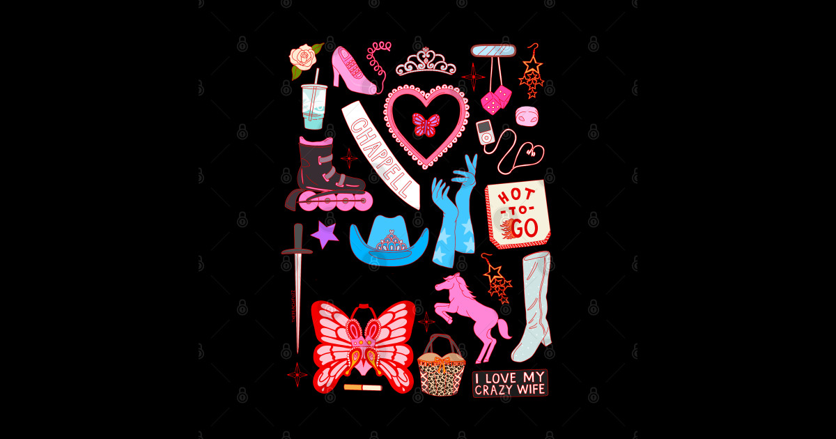 Chappell Roan Illustration Collage - The Peach Fuzz - Chappell Roan