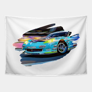 Corvette Drift Art Print Tapestry