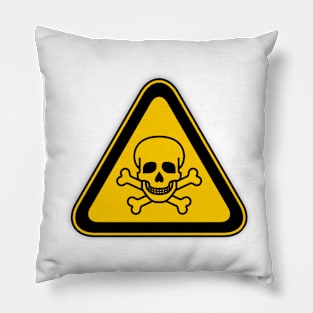 Toxic Warning Sign Pillow