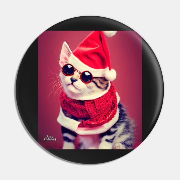 Merry Catmas Christmas Pin by extraordinar-ia