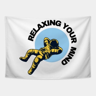 Relaxing Astronaut Design Tapestry