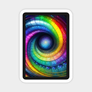 Cosmic Rainbow Swirls Magnet