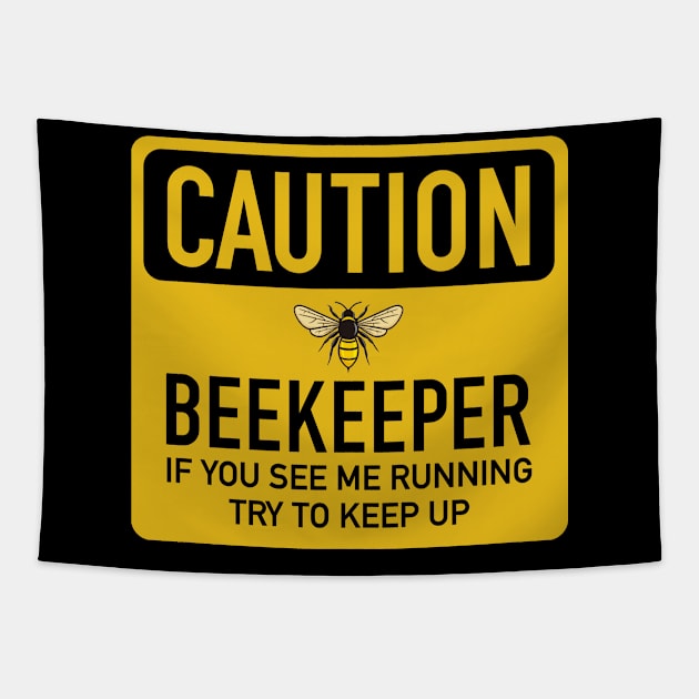 Beekeeper Caution Tapestry by Venicecva Tee