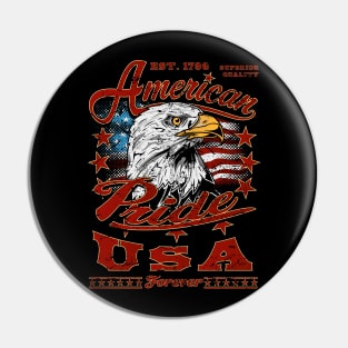 American Pride Eagle USA Pin