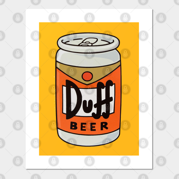 Duff Beer The Simpsons Duff Beer Can Posters And Art Prints Teepublic Au