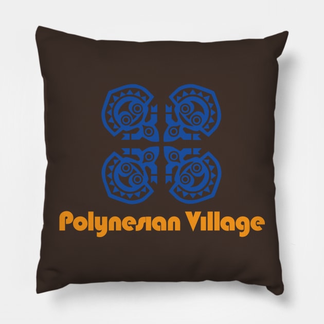 Polynesian Village Resort Logo - 1 Pillow by Mouse Magic with John and Joie