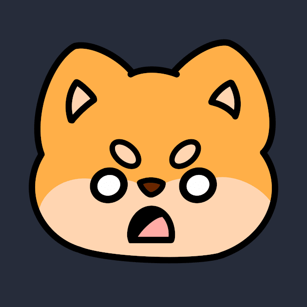 Surprised Shiba Face by Dekinasai