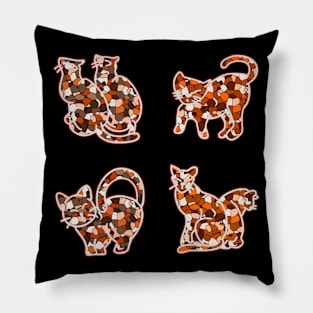 Crystal Group Cat (orange) Pillow