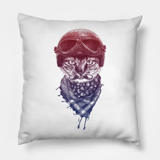 Don't Pussy Me (Red to Blue) Pillow by ronnkools