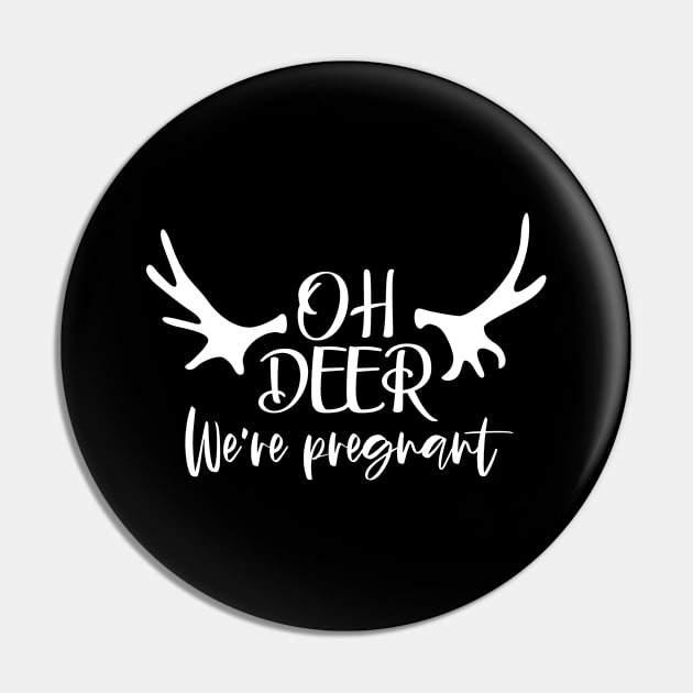 Oh Deer Were Pregnant Xmas Pregnancy Announcement Pin by SameDan