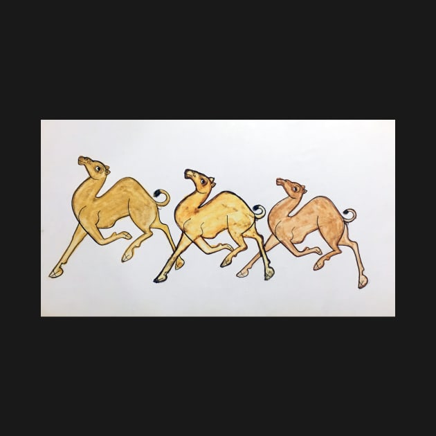 Indian folk art camel print in Phad painting style by gopalpjoshi