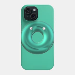 A Surprised Green Donut Phone Case