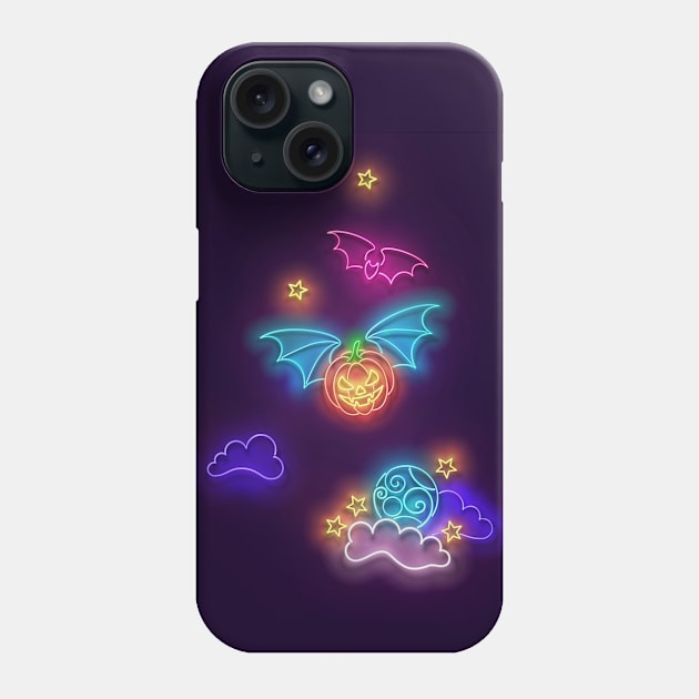 Neon Halloween design Phone Case by lissantee