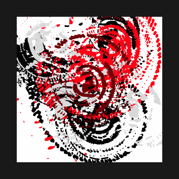red black white silver grey abstract digital art by katerina-ez