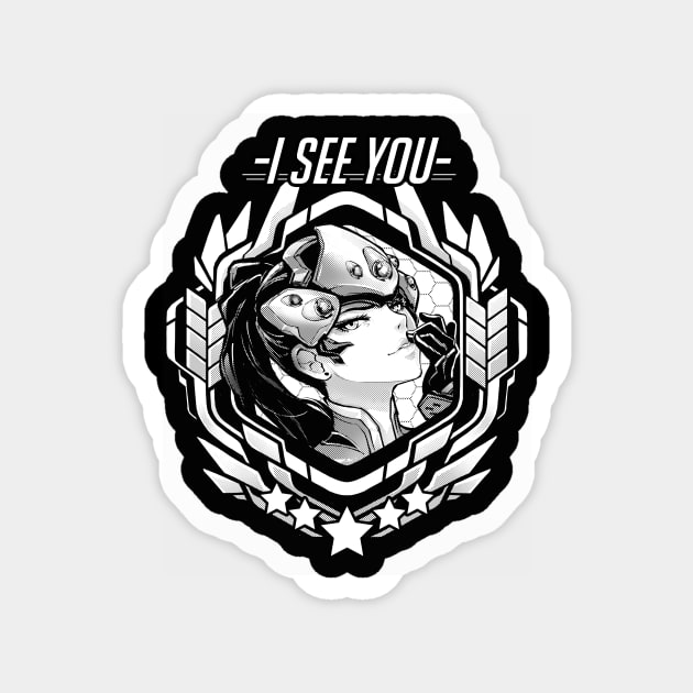 Widowmaker "I See You" Magnet by RobotCatArt