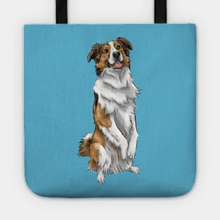 English Shepherd | Sable and White | Cute Dog Art Tote