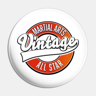 Martial Arts Vintage all star retro logo Pin