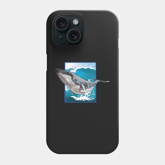 Humpback Whale Phone Case by obscurite