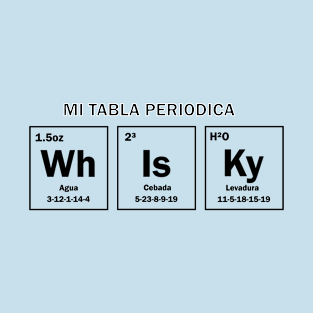 Tabla Periódica de Whisky (Espalda) T-Shirt