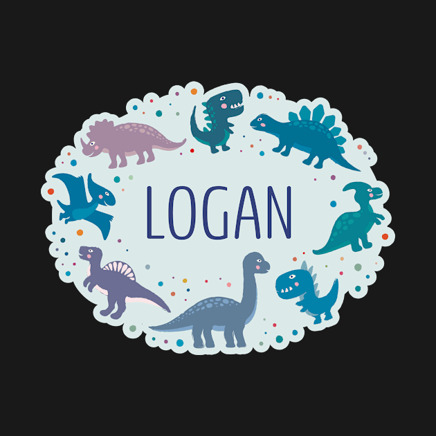 Logan surrounded by dinosaurs by WildMeART