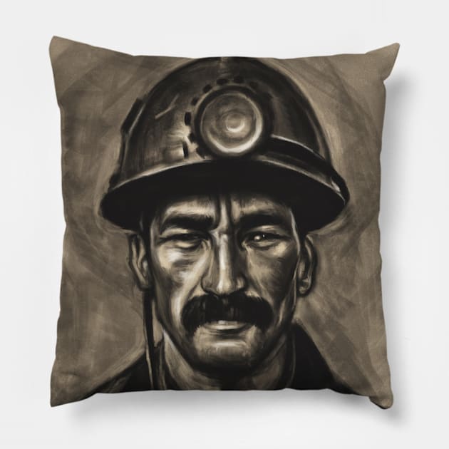 Worker Pillow by Artofokan