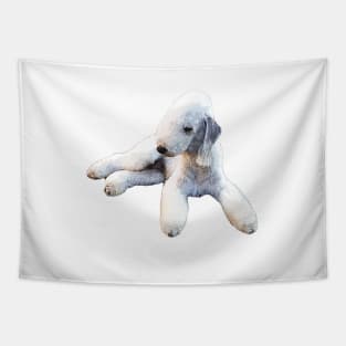 Bedlington Terrier Laying Down Tapestry