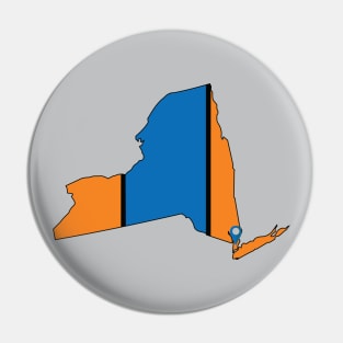 New York Basketball Pin