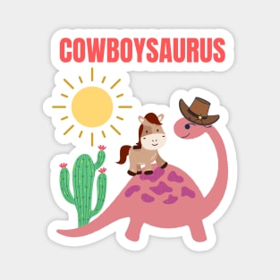 Cowboysaurus Cowboy Dino Dinosaur Western Horse Lover Gift Magnet