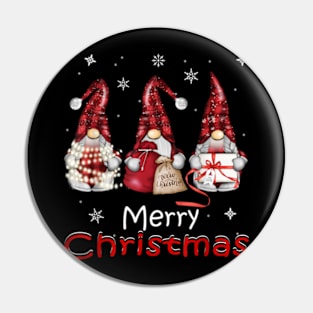 Gnome Family Christmas for Women Men - Buffalo Plaid Pin