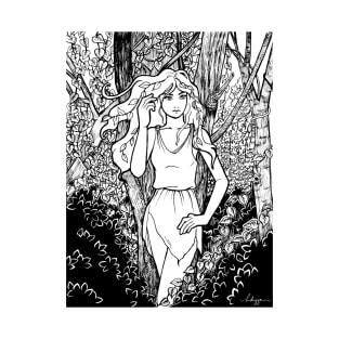 Dryad in an overgrown forest T-Shirt