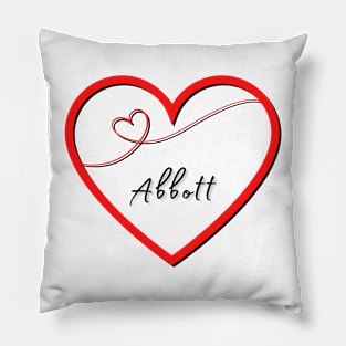 ABBOTT  Name in Heart Pillow