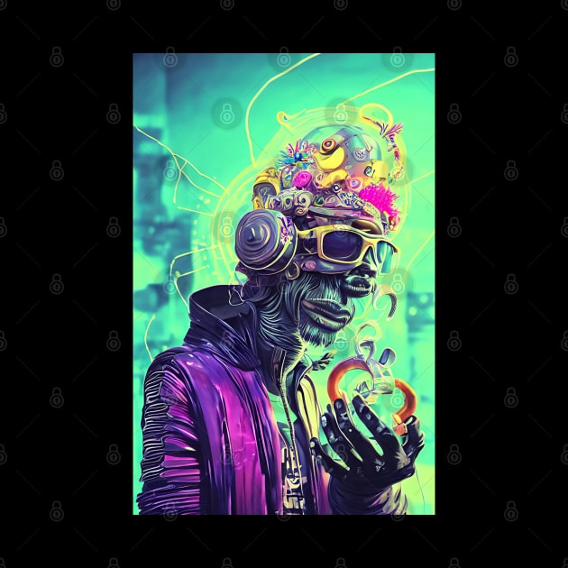 CYBERPUNK FUTURE MONKEY DONUT by EBAN