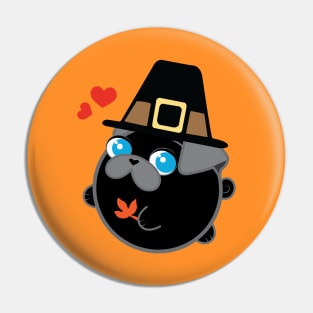 Poopy the Pug Puppy - Thanksgiving Pin