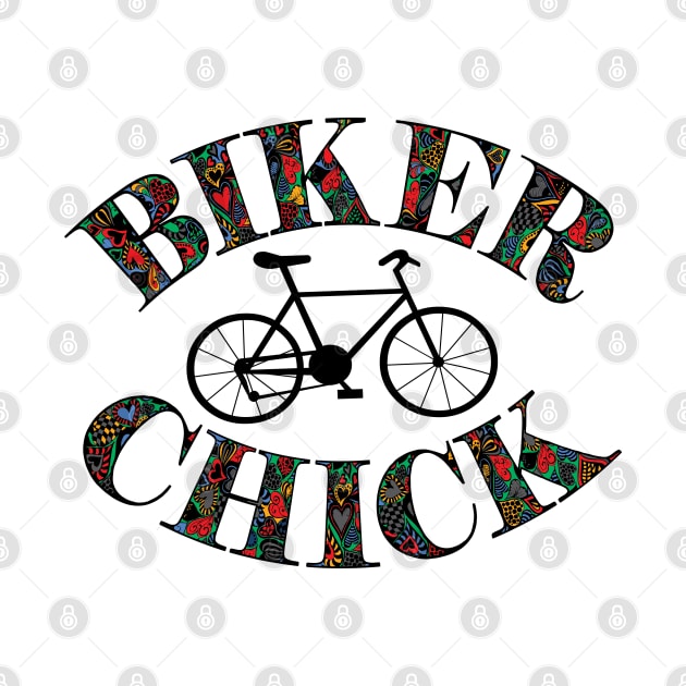 Biker Chick Bike by Barthol Graphics