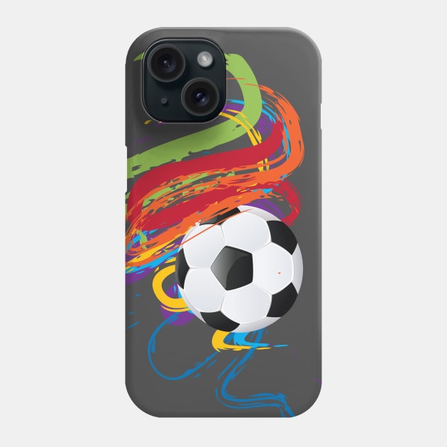 Soccer ball grunge strokes Phone Case by AnnArtshock