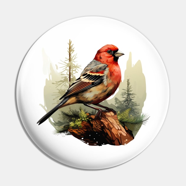 Finch Bird Pin by zooleisurelife