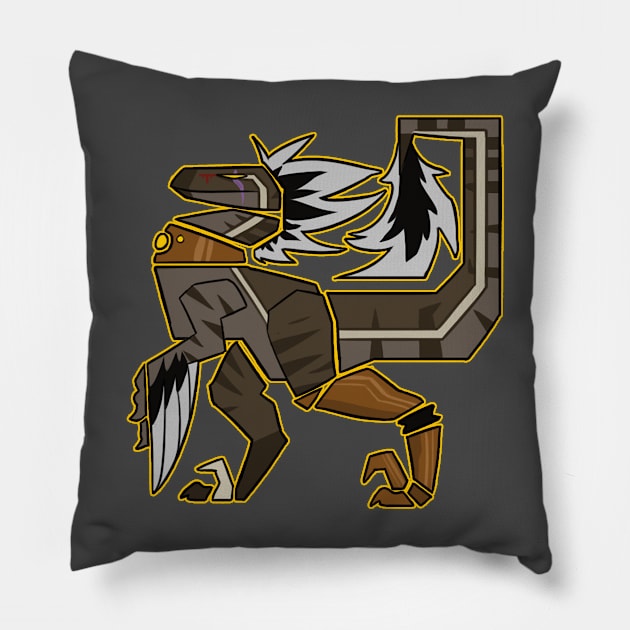 Interfector dinosaur fanshirt Pillow by Interfector