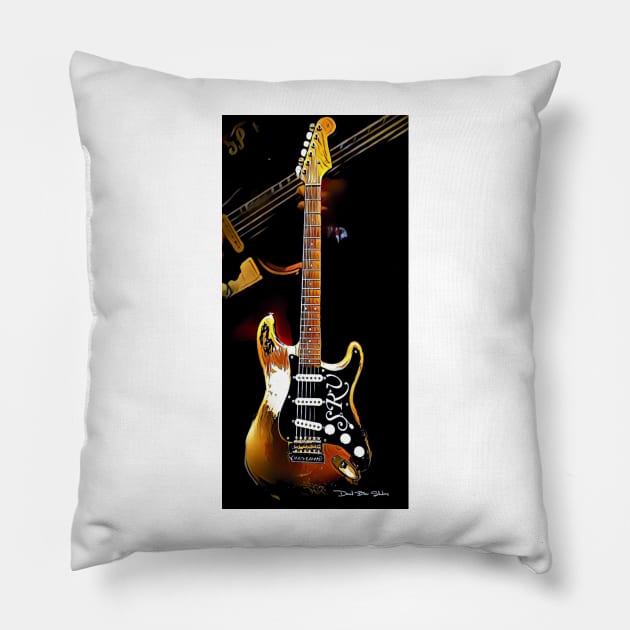 SRV - Number One - Graphic 1 Pillow by davidbstudios