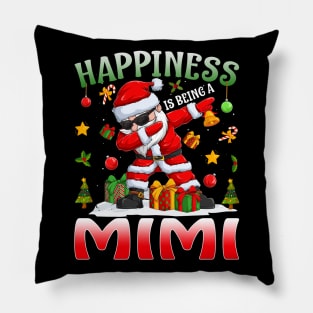 Happiness Is Being A Mimi Santa Christmas Pillow