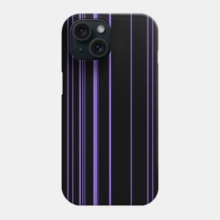 Vertical Purple Stripes on Black Background Phone Case