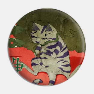 Monmon smoking japan cat Pin