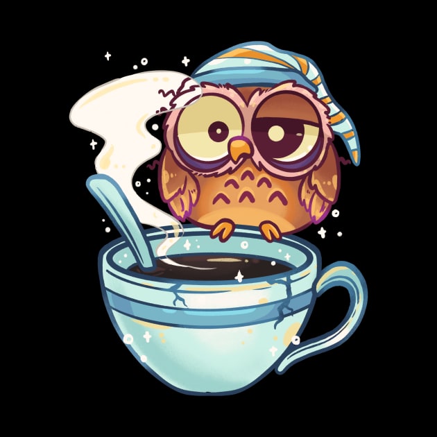 coffee owl by BiillustrationID