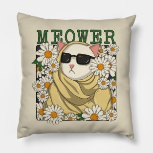 Meower Cool Flower Cat Pillow