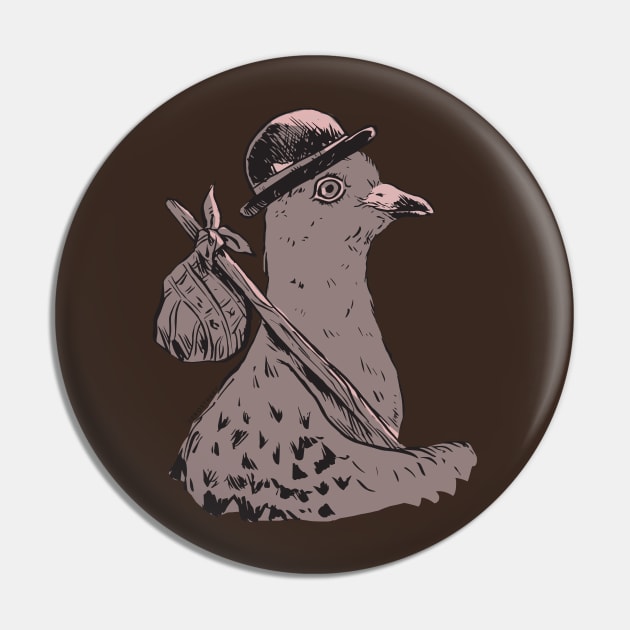 Hobo Pigeon Pin by zerostreet
